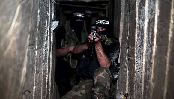 Combatientes de Hamás en los túneles de Gaza. (Getty Imnages).