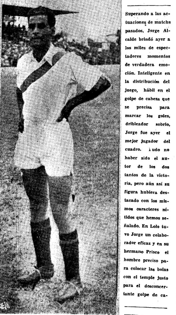 Jorge ‘Campolo’ Alcalde, el jugador peruano que batió el arco uruguayo en dos ocasiones. Esa noche, Campolo estuvo diablo y nos dio la victoria. (Foto-titular: Archivo Histórico de El Comercio)  