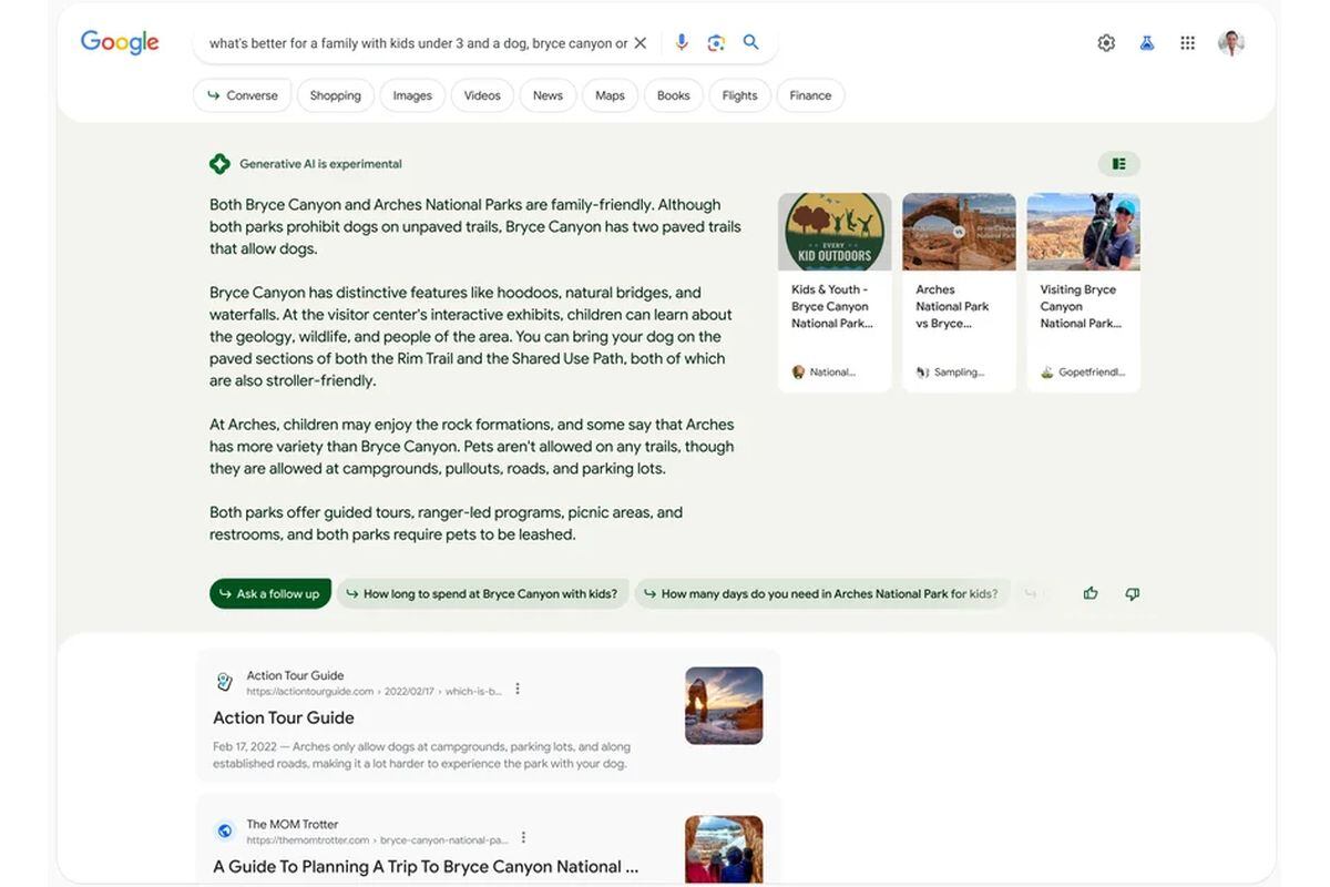 La firma tecnológica presentó la experiencia de búsqueda generativa por primera vez en mayo del año pasado, en el marco del Google I/O.