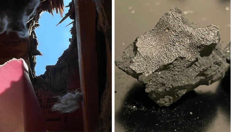 Un fragmento del meteorito de Hillsborough. (Foto: seti.org)