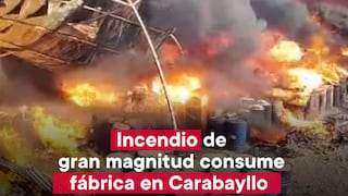 Carabayllo: un gran incendio destruye el almacén de una fábrica