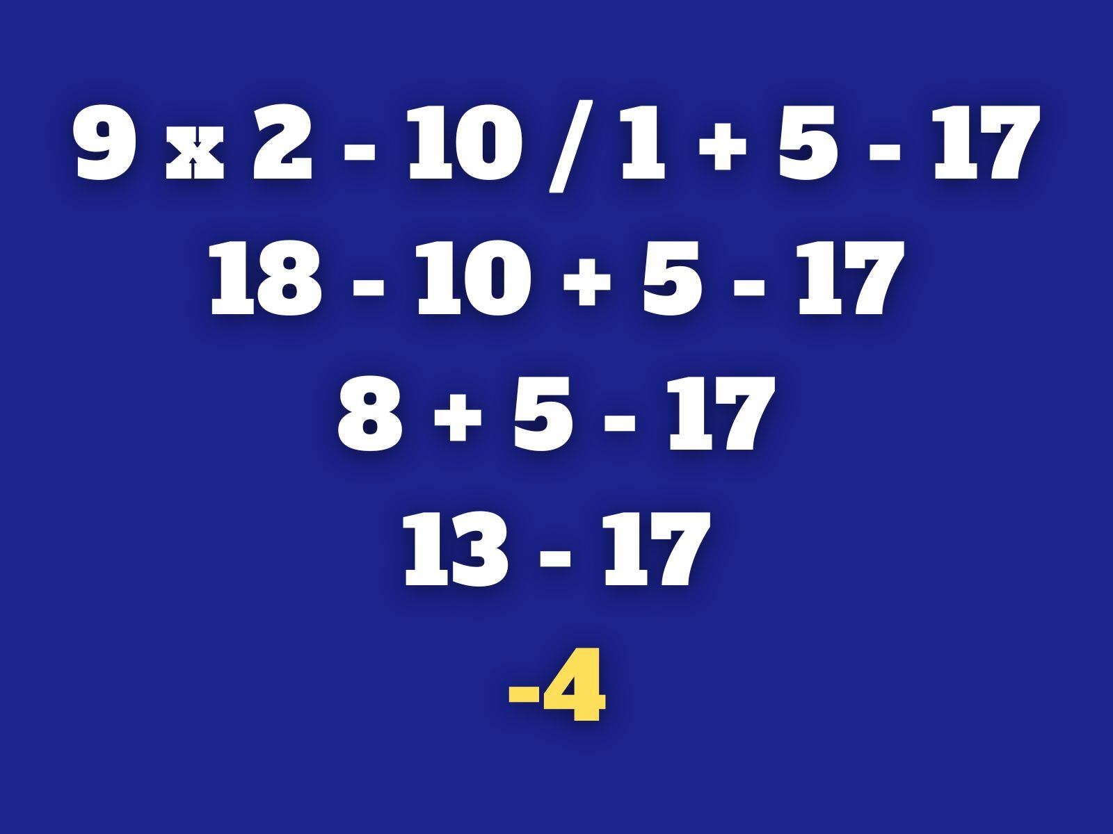 Reto matemático: Esta es la manera correcta de soluciónar este problema. ¿Lo hiciste bien? (Creación: Mag)