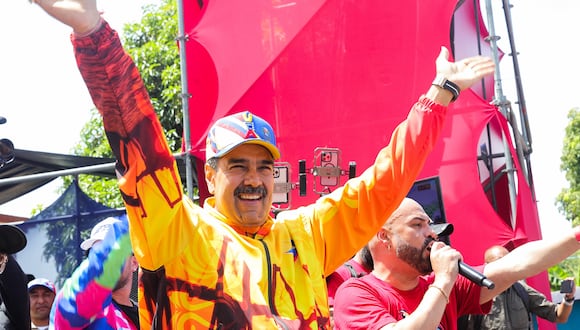 El presidente de Venezuela, Nicolás Maduro, durante un acto de campaña en Zulia, Venezuela, el 4 de julio de 2024. (Foto de Prensa Miraflores / EFE)
