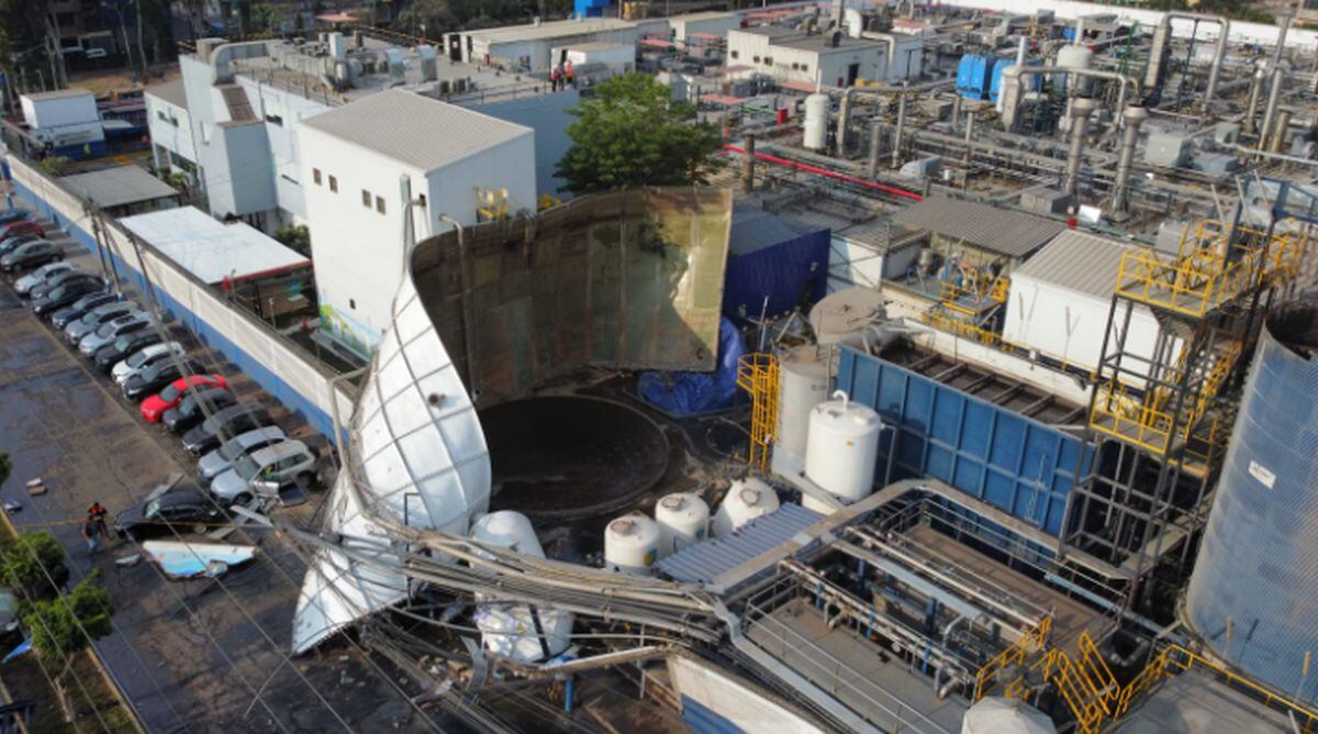 Explosión se registró este lunes, 29 de enero, en la fábrica Pepsico, en Santa Anita | Foto: Anthony Niño de Guzmán/ @photo.gec