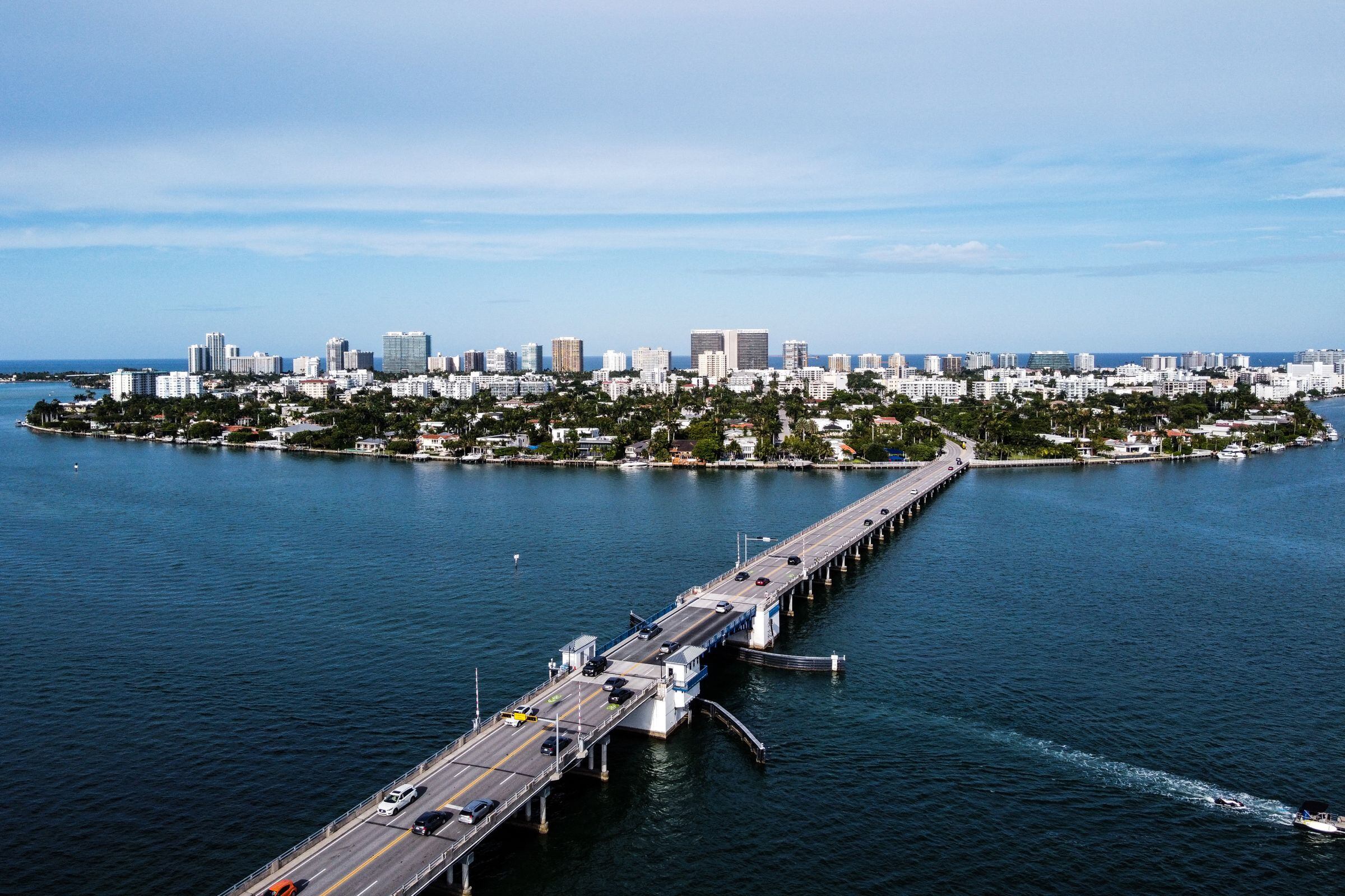El acceso para llegar a Indian Creek Island es un muelle controlado (Foto: AFP)