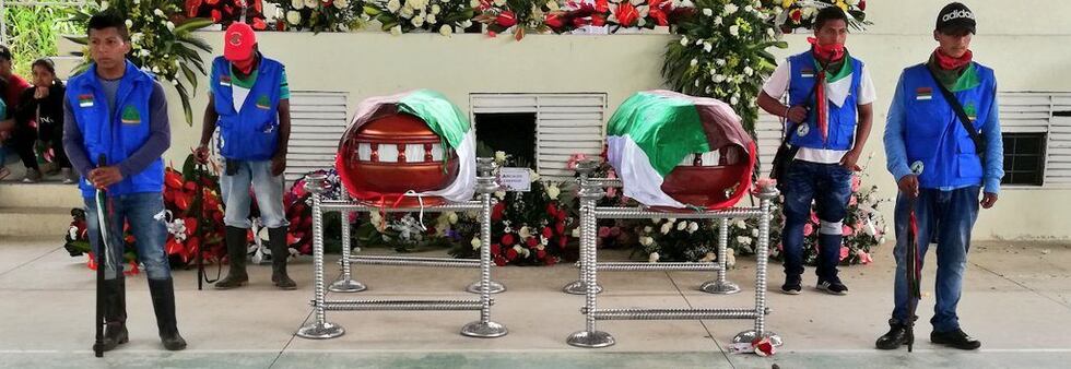 velorio de dos indígenas de la etnia awá, en Nariño (Colombia). Foto: Asociación Minga