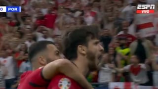 Kvaratskhelia y gol de vestuario de Georgia vs Portugal en la Euro | VIDEO