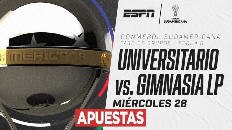 Universitario vs Gimnasia: apuestas y pronóstico del partido por Copa Sudamericana