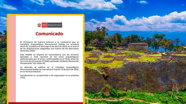 Complejo arqueológico Kuélap no atenderá al público por Elecciones Generales 2026