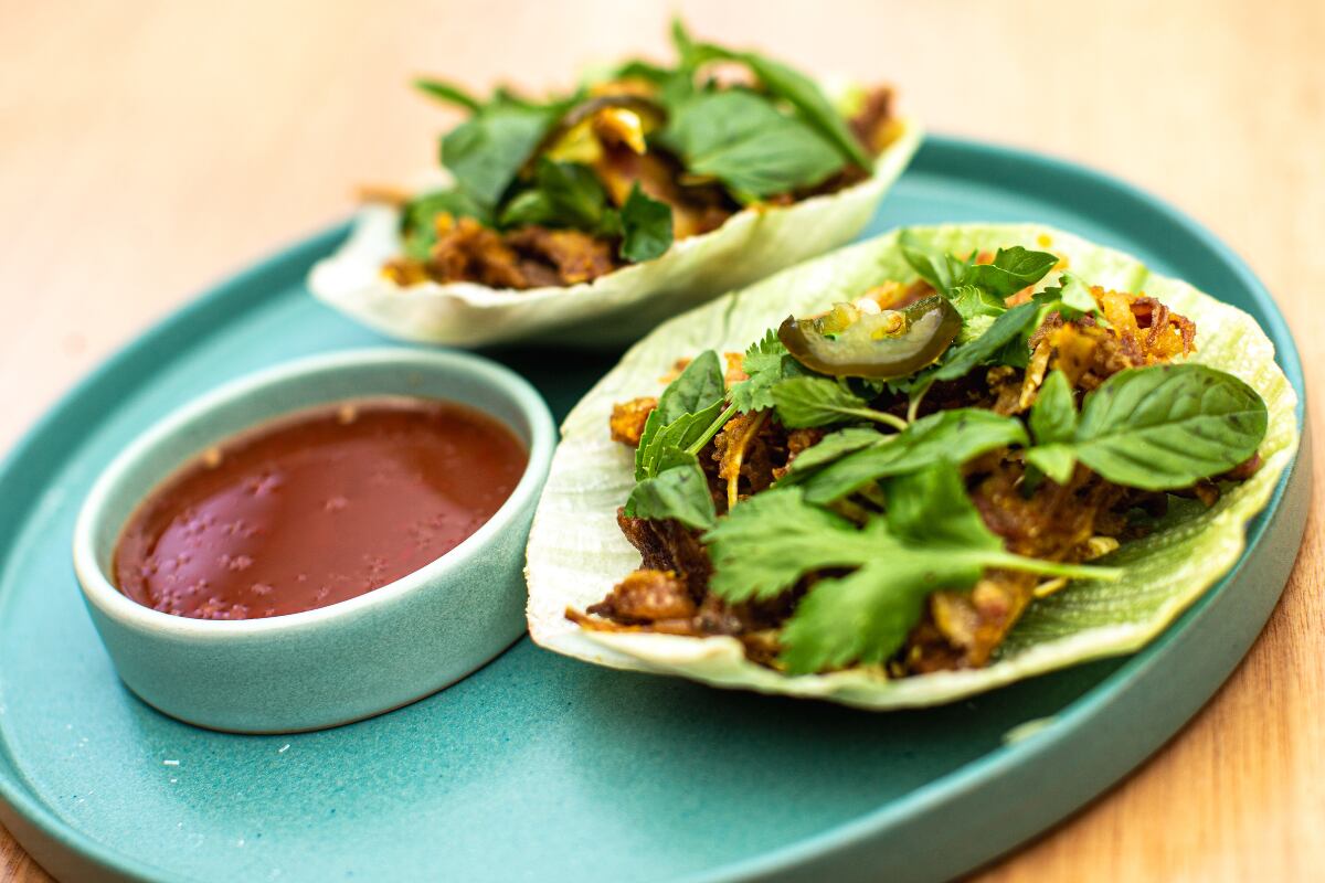 Ssam de oreja de cerdo.