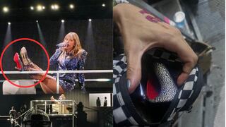 Taylor Swift termina sin la suela de su bota en tercer show en Brasil, pero fan la rescata