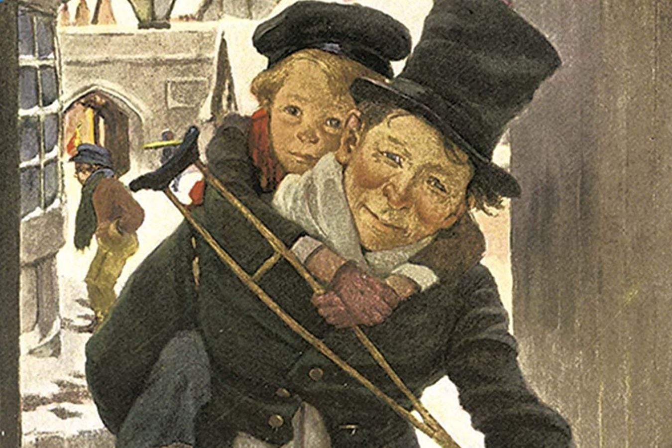 Portada del libro "A Christmas Carol" de Charles Dickens (Ilustración: Dover Publications)