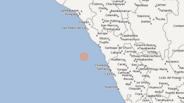 Sismo de 4,8 grados Richter de magnitud sacudió Trujillo