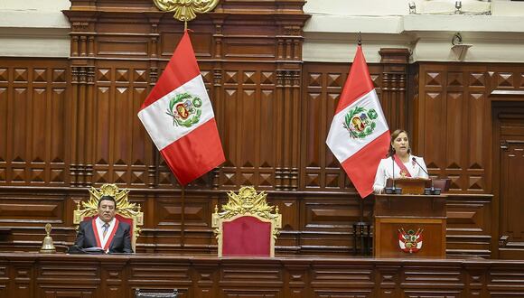 Dina Boluarte presenta proyecto para que el Congreso evalúe las observaciones del Gobierno contra sus leyes. (Foto: Presidencia)