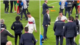 Cristiano Ronaldo lloraba y un hincha intentó tomarse una foto a su lado | VIDEO