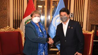 Pedro Castillo recibió en Palacio a Michelle Bachelet, alta comisionada de Naciones Unidas