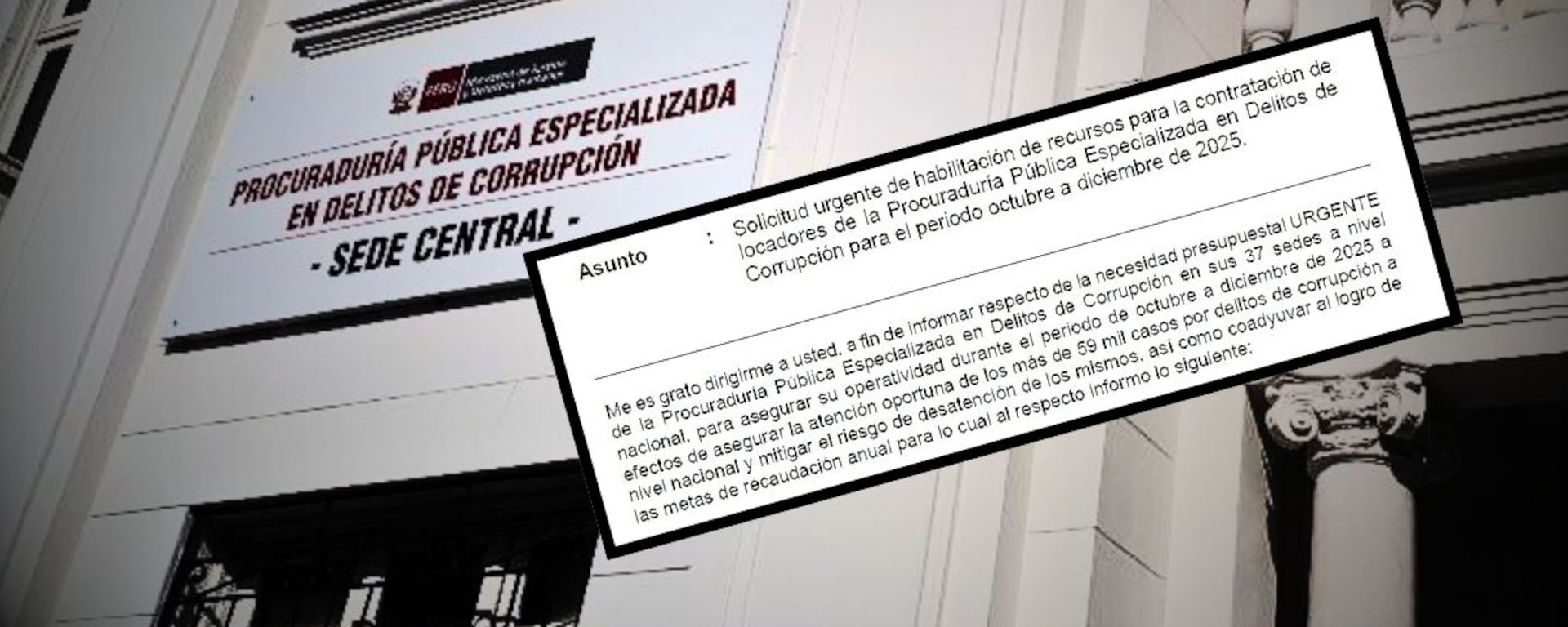 Unos 60 mil casos por corrupción están en grave riesgo por crisis que golpea a las procuradurías
