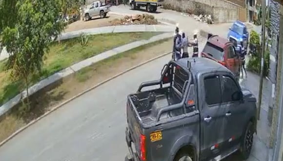 El intento de secuestro a un empresario minero en Trujillo fue registrado por cámaras de seguridad | Captura de video: @YuriCS007