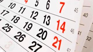 Detalles del calendario de días festivos de Perú
