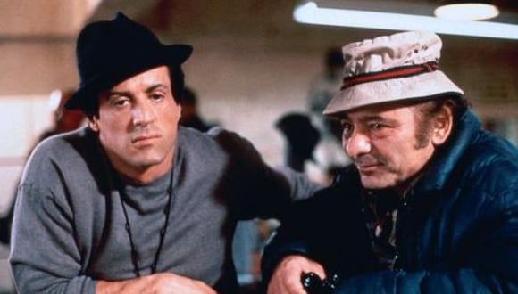 Burt Young junto a Sylvester Stallone en una de las películas de la saga "Rocky".