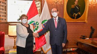 Canciller César Landa se reunió con la Alta Comisionada de Naciones Unidas, Michelle Bachelet 