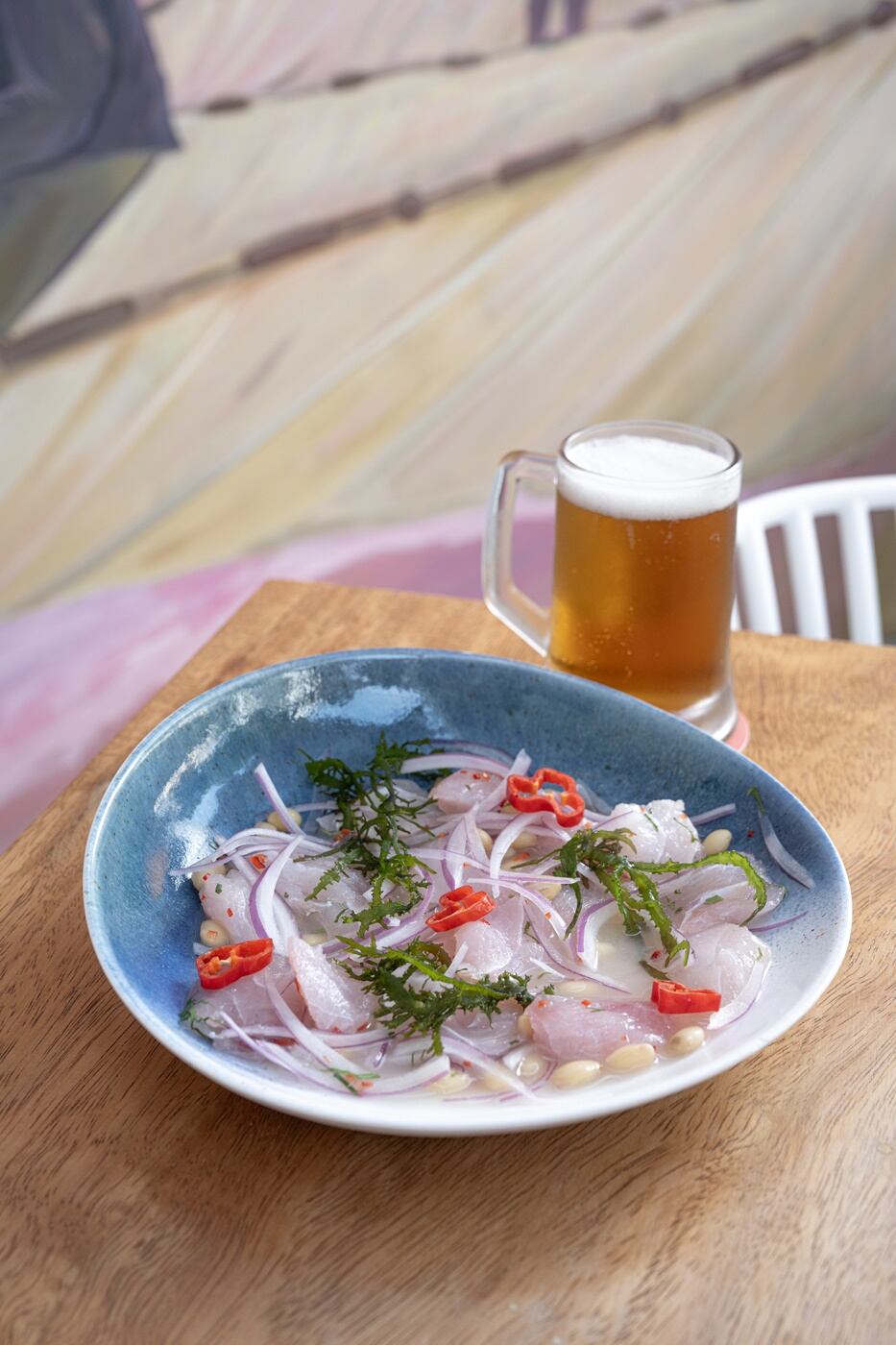 Infaltable, clásico cebiche (con su toque norteño) acompañado con una chela al polo.