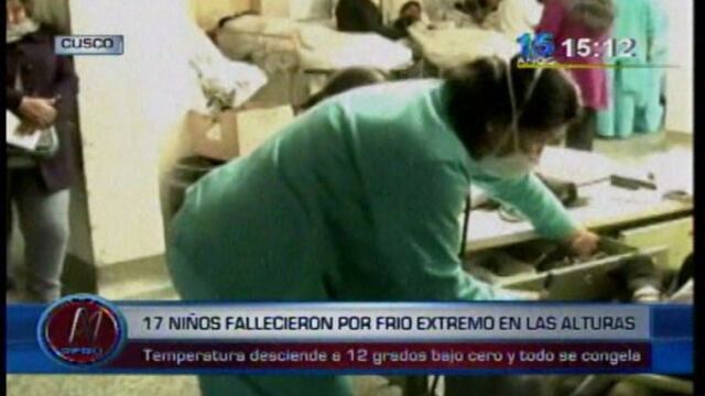 Diecisiete menores fallecieron por frío extremo en Cusco