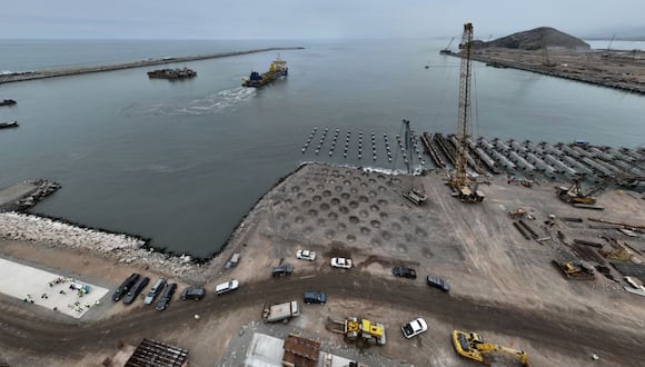 Obras del puerto tenían un avance del 76% en noviembre. (Foto: Andina)