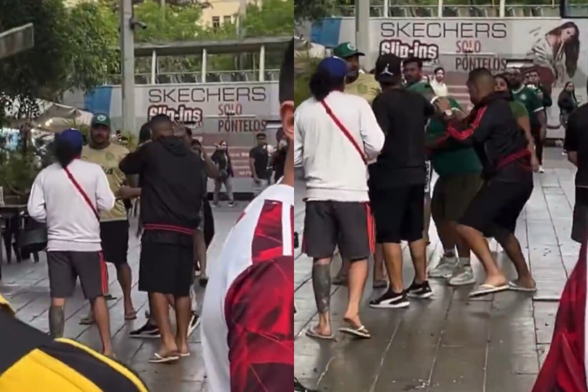 Hinchas de Palmeiras y Flamengo se enfrentan a días de la final en Lima. (Foto: Composición)