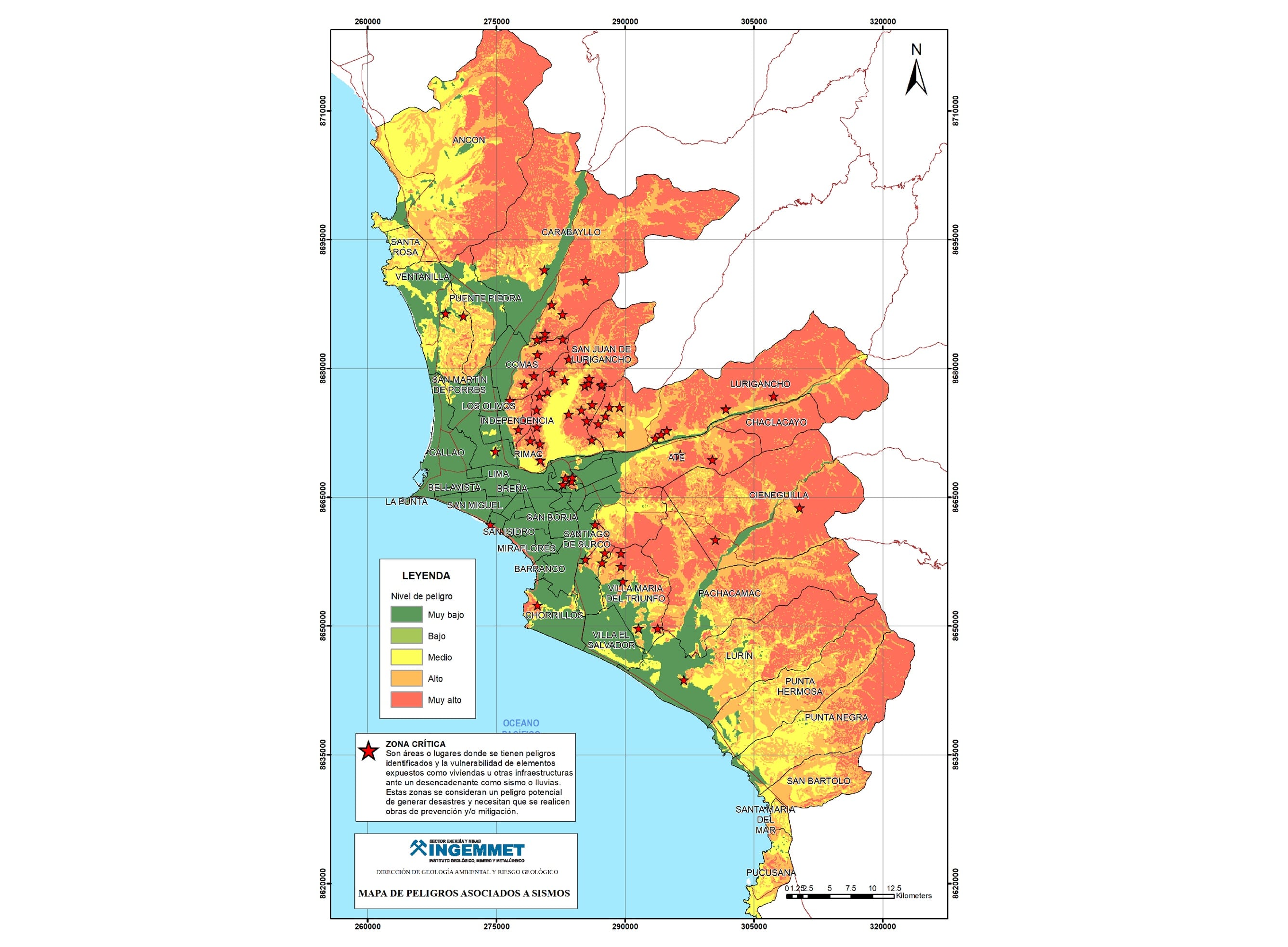 El Ingemmet informó que solo en Lima Metropolitana y el Callao se reportan 69 zonas críticas en laderas y 173 peligros geológicos. (Foto: Ingemmet)
