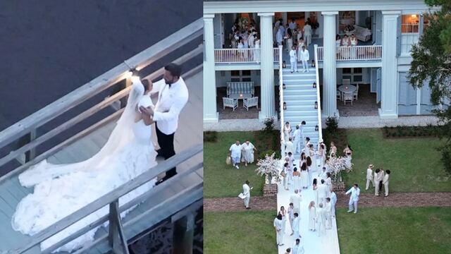 Jennifer López se casó con Ben Affleck: así fue su impresionante vestido de novia | FOTOS