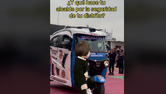 TikTok viral: Serenazgo de Comas emplea mototaxis para combatir la delincuencia y video es furor en redes. (Foto: captura TikTok)