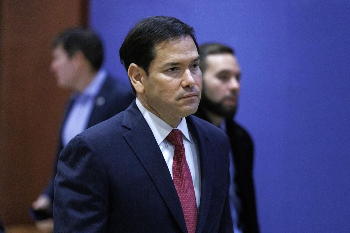 El secretario de Estado de Estados Unidos, Marco Rubio (C), llega al Capitolio de Estados Unidos en Washington DC, EE. UU., el 16 de diciembre de 2025. Foto: EFE/EPA/WILL OLIVER