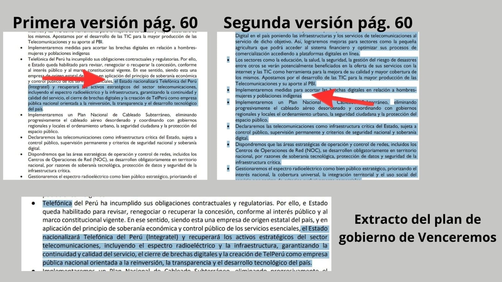 Primera versión recogía propuesta de Venceremos, pero esta fue retirada en la edición final.
