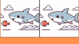 ¿Eres un observador agudo? Encuentra las 3 diferencias en la escena del tiburón volador en 34 segundos