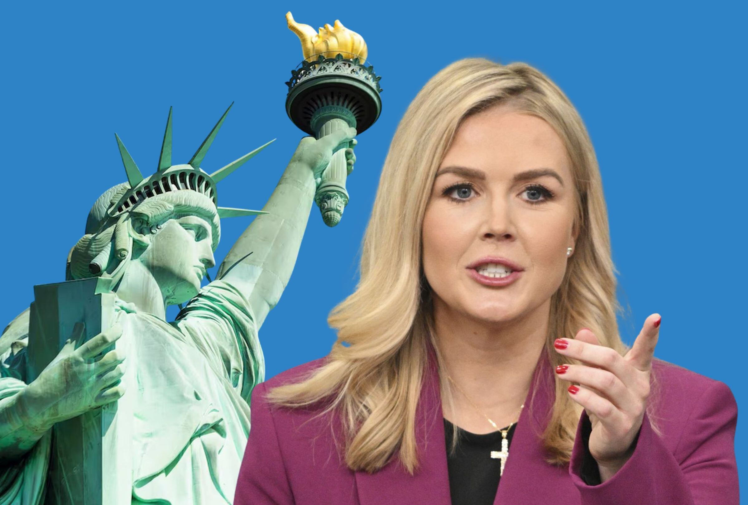 La Casa Blanca respondió a un político francés por exigir que devuelvan a su país la Estatua de la Libertad (Foto: Freepik / AFP)