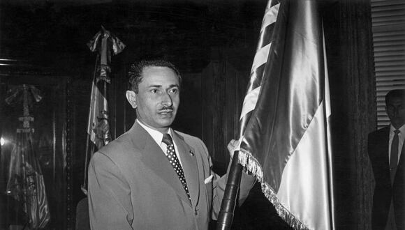 Retrato fechado en agosto de 1955 del presidente guatemalteco, coronel Carlos Castillo Armas. (Foto de AFP)
