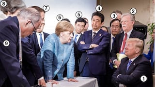 Quién es quién en la foto que resume la tensa cumbre del G7