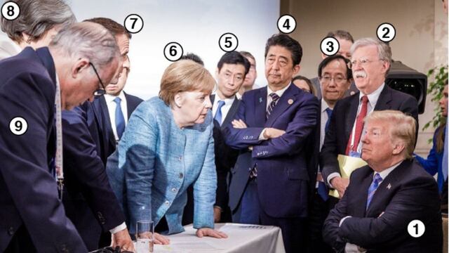 Quién es quién en la foto que resume la tensa cumbre del G7