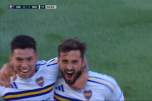 La puso en el ángulo: golazo de Saracchi para el 1-0 de Boca vs Unión por Liga Argentina | VIDEO
