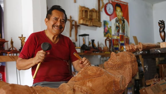 A modo de despedida de su amado colegio San Miguel de Piura, en el que ha trabajado durante toda su carrera como maestro, el artista prepara una escultura de Cristo a tamaño real.