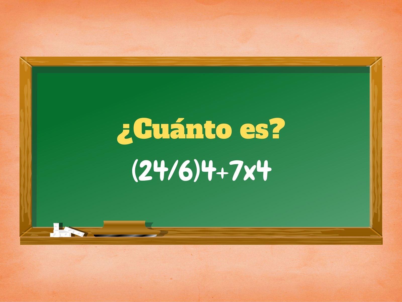 Reto matemático: Tienes una sola oportunidad para desarrollar este ejercicio. (Creación: Mag)