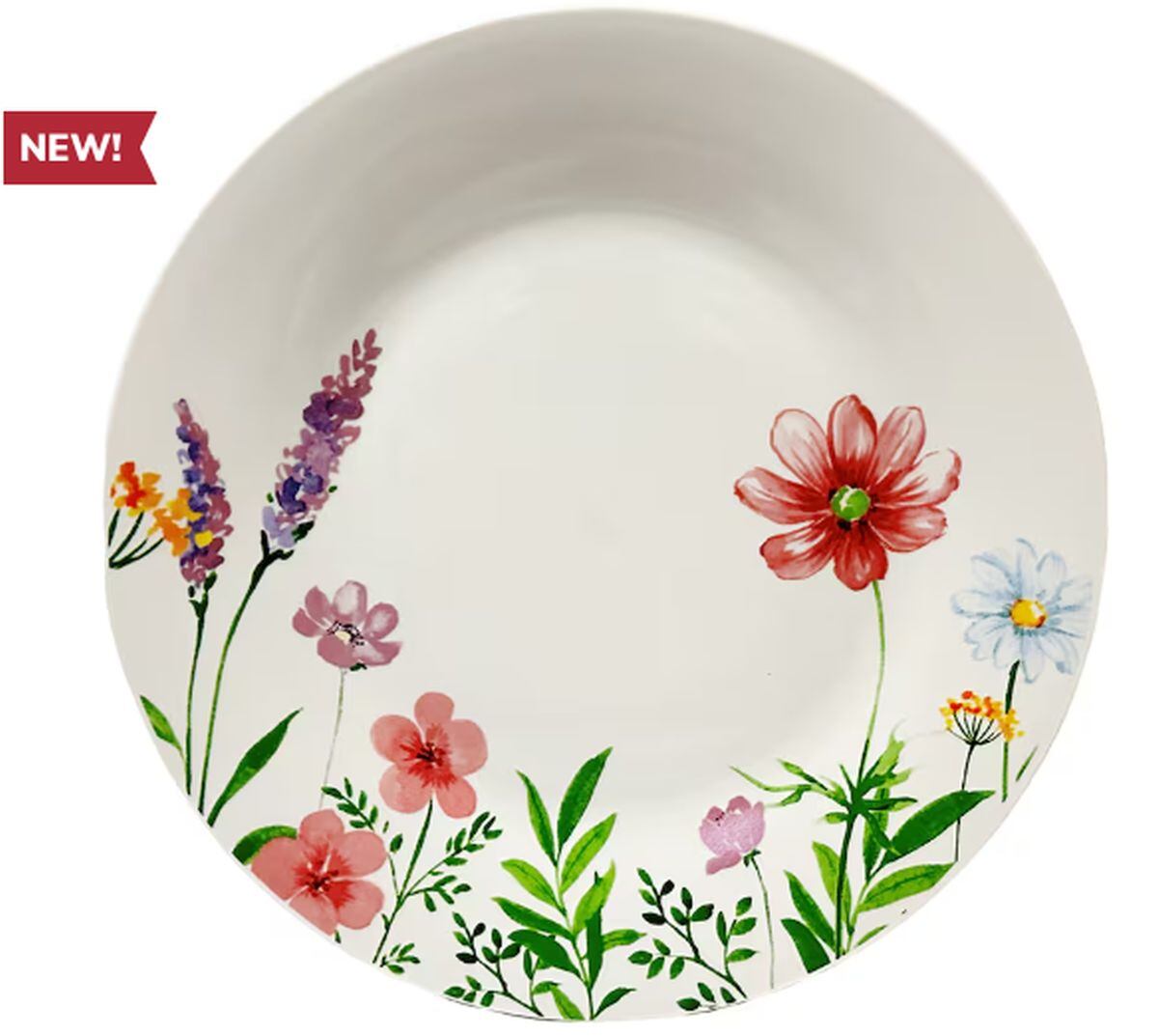 Platos de cena de cerámica Royal Norfolk Wildflower. (Foto: Dollar Tree)