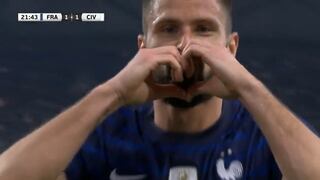 Gol de Olivier Giroud para Francia: anotó el 1-1 ante Costa de Marfil | VIDEO