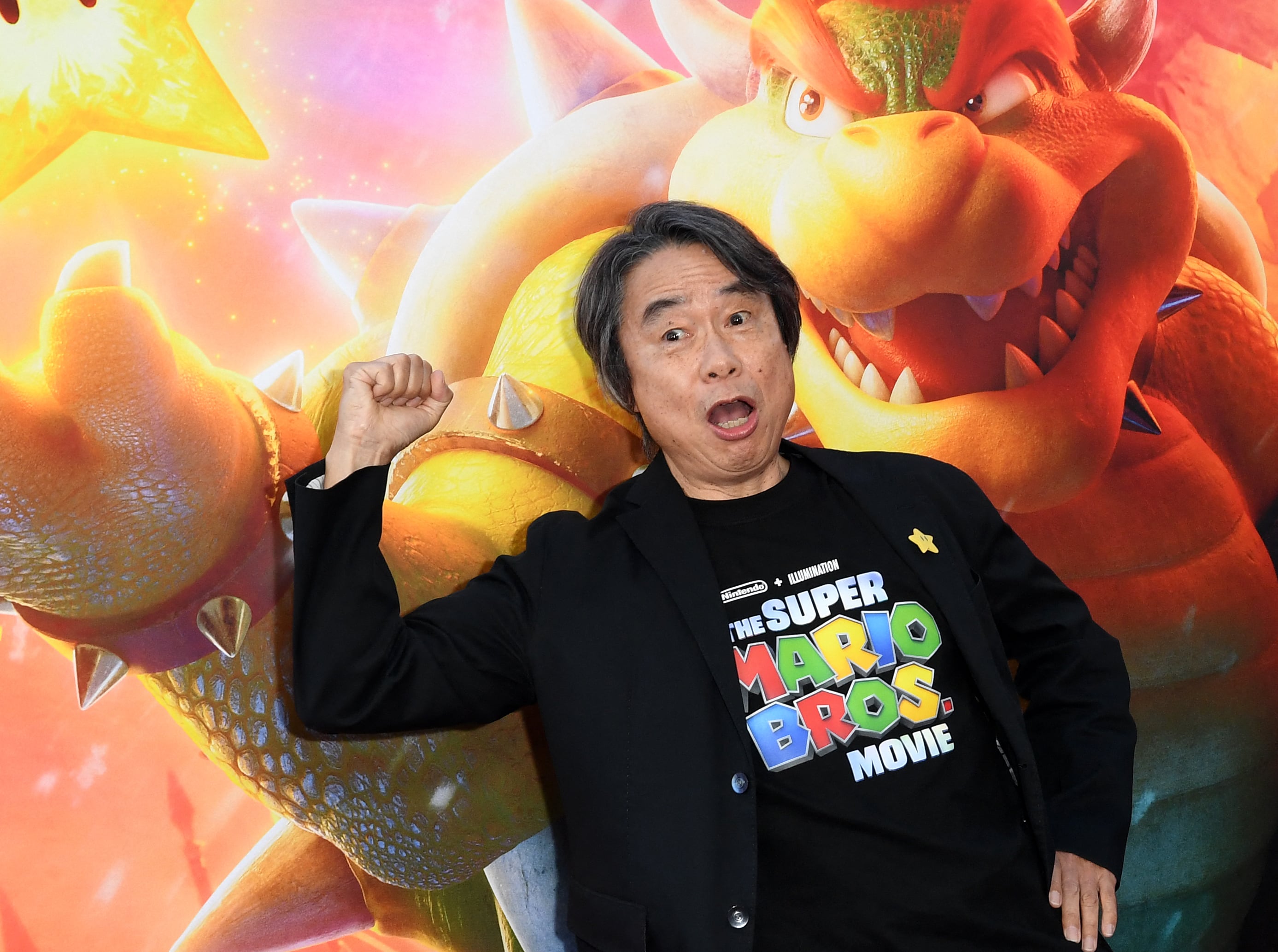 Shigeru Miyamoto de Nintendo asiste al estreno de la película animada de comedia de ciencia ficción y fantasía "The Super Mario Bros. Movie" en Regal LA Live (Los Angeles)