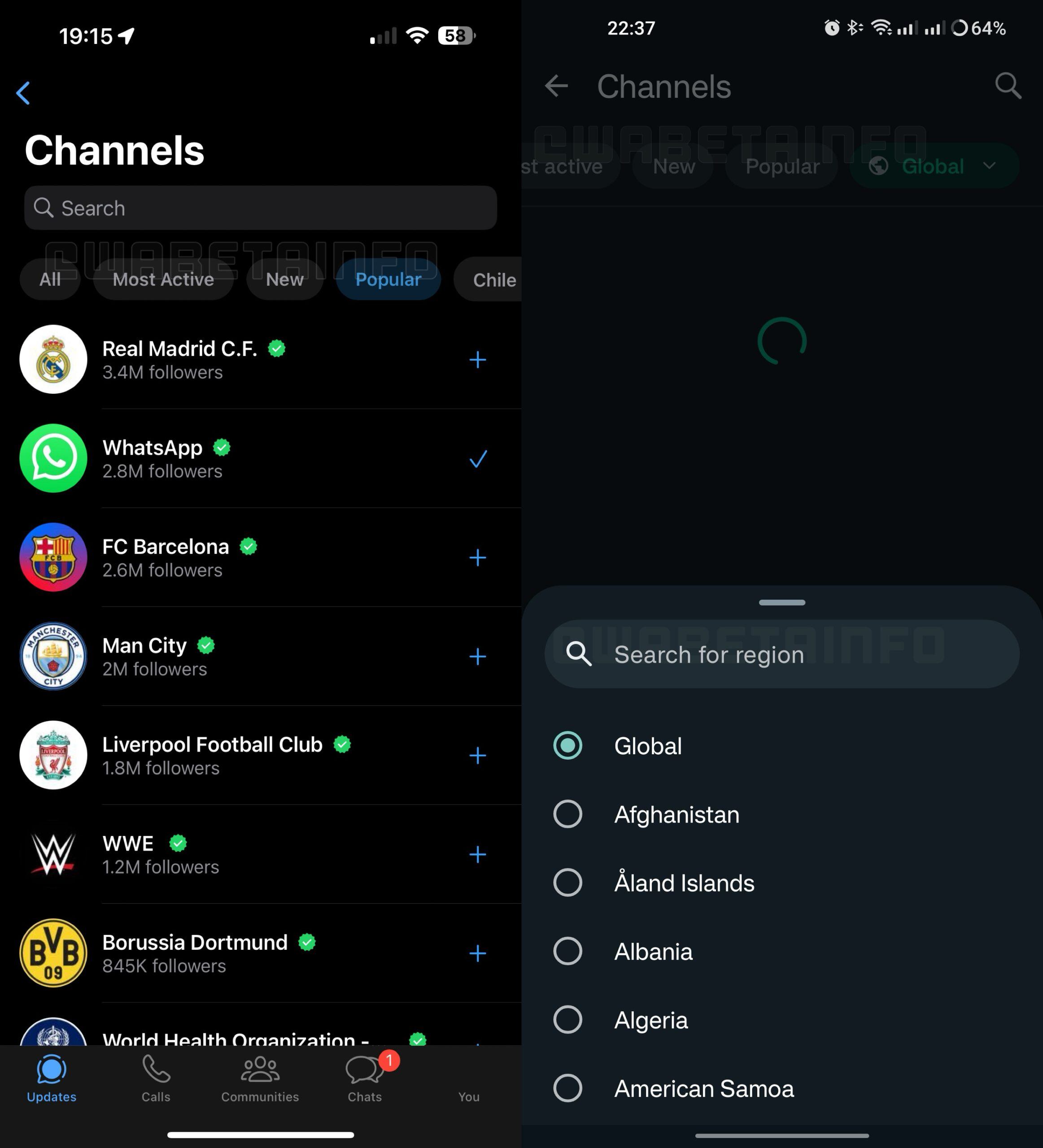 Vista previa de la función "filtros de búsqueda avanzada" de WhatsApp. (Foto: WabetaInfo)