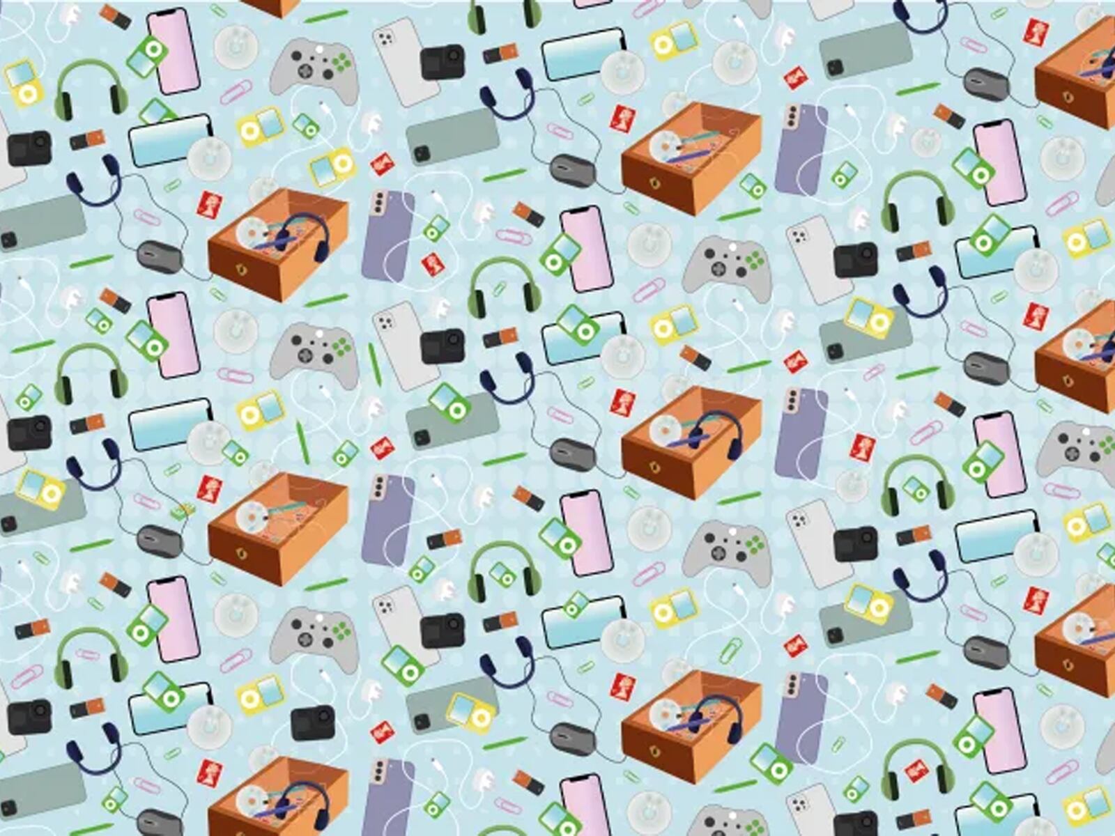 RETO VISUAL | Eres más rápido que el 70 % de las personas si puedes detectar el dinero escondido en la tecnología basura en esta ilusión óptica. | Music Magpie