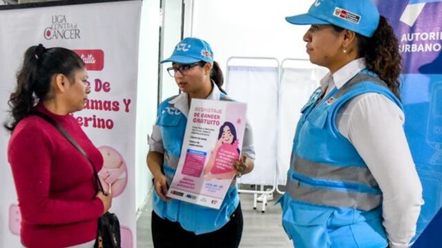 Metropolitano: ATU y Liga Contra el Cáncer inician campaña gratuita de despistaje de cáncer de mama y cuello uterino
