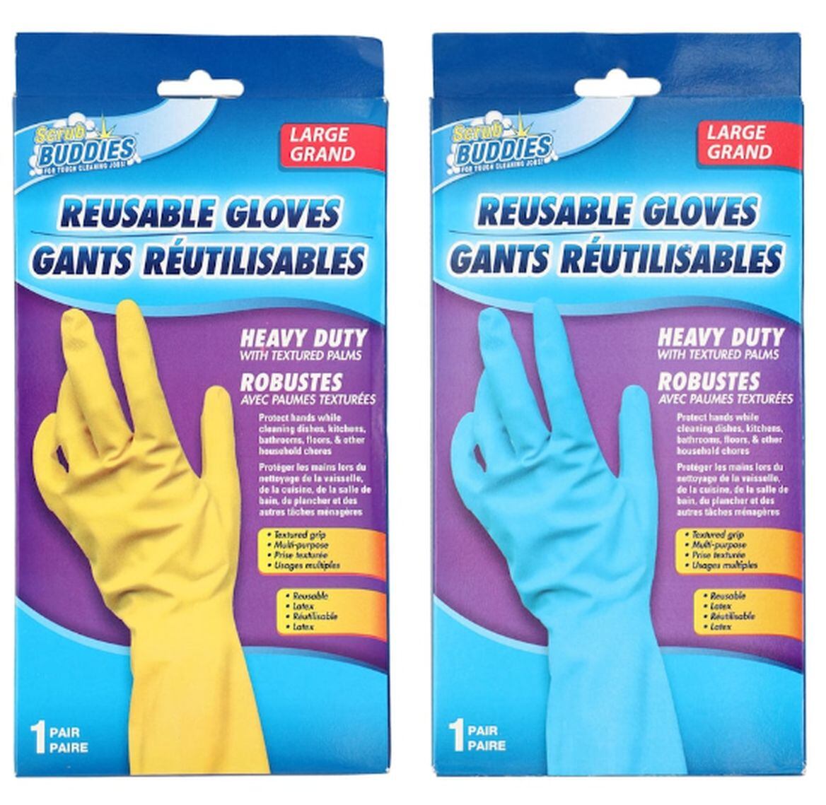 Guantes reutilizables grandes. (Foto: Dollar Tree)