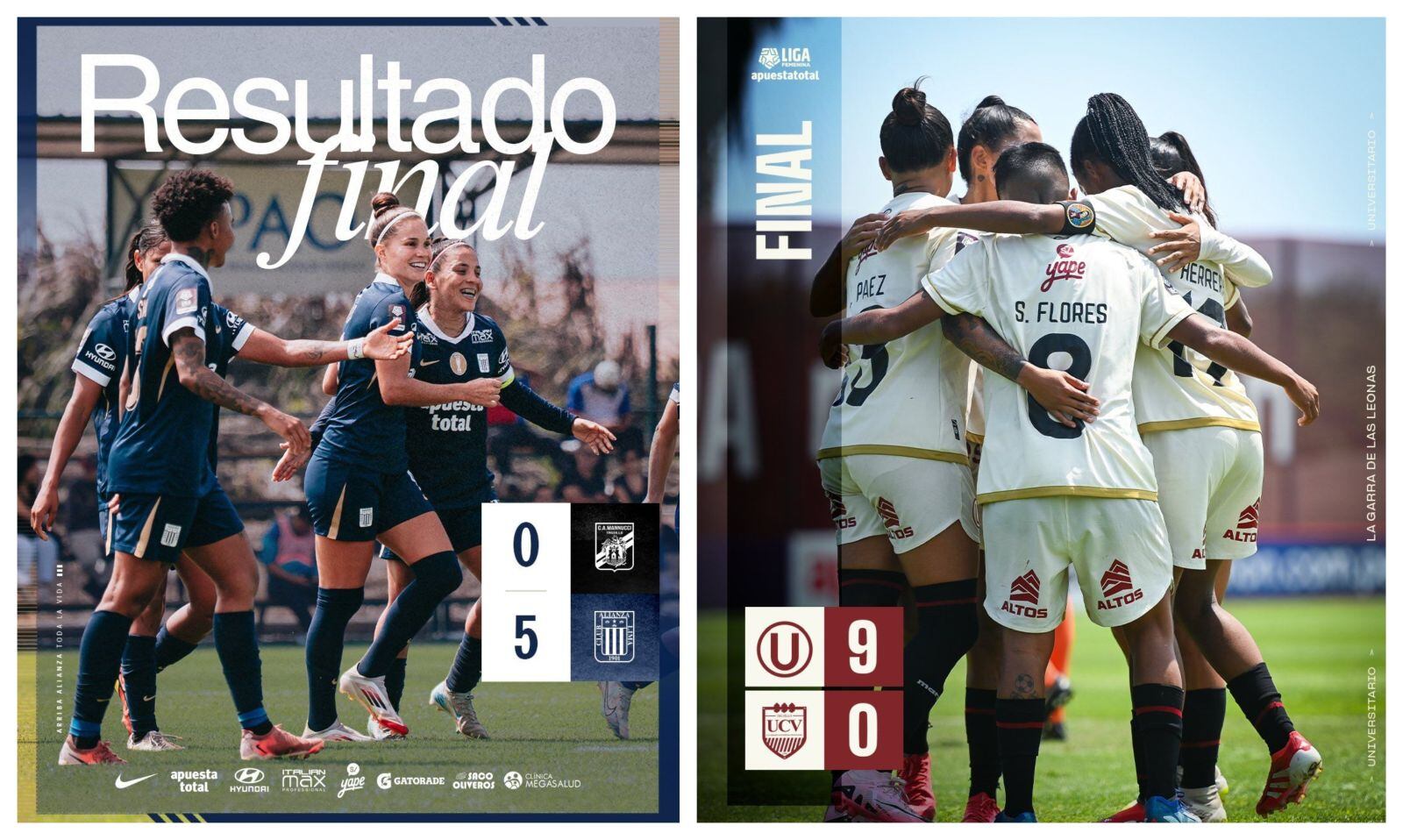 A ambos clubes se les suma Sporting Cristal, que también tiene puntaje perfecto, al finalizar la segunda jornada del campeonato.